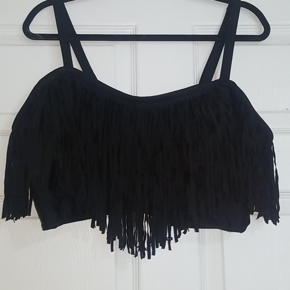 Fringe bikini top